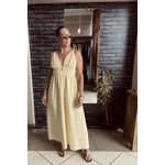 Vestido longo Paraty - Amarelo Manteiga