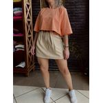 T- Shirt cropped Ubatuba - Laranja Neon