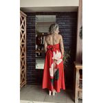 Vestido Barcelos Floral - Vermelho