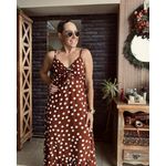 Vestido longo/Midi Belmonte - Marrom