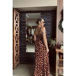 Vestido longo/Midi Belmonte - Marrom