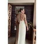 Vestido Dualité - Marrom/Bege