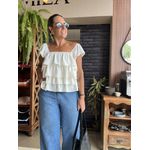 Blusa com Babados Valença - Branco