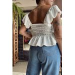 Blusa com Babados Valença - Branco