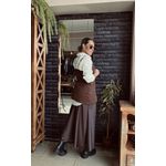Saia Longa Cetim Alvorada - Marrom Café