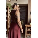Colete em Couro PU Sobral - Marrom