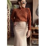 Blusa tricô mousse Caiana - Terracota
