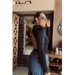 Body gola/aberto costas Alvorada - Preto