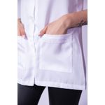 Jaleco Branco Com Renda Plus Size