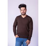 Suéter Masculino 2 Cabos Plus size - Marrom