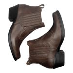 Bota Country Masculina Em Couro Nobre Legítimo Café Kapell