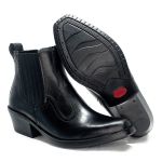 Bota Country Masculina Em Couro Nobre Legítimo Preto Kapell