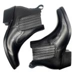 Bota Country Masculina Em Couro Nobre Legítimo Preto Kapell