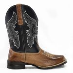 Bota Texana Masculina em Couro Legítimo Anaconda Kapell 