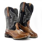 Bota Texana Masculina em Couro Legítimo Anaconda Kapell 
