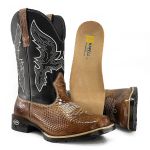 Bota Texana Masculina em Couro Legítimo Anaconda Kapell 