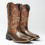 Bota Texana Feminina em Couro Legítimo Caramelo 7251 Kapell