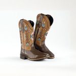 Bota Texana Feminina em Couro Legítimo Cacau Apache Kapell