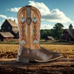 Bota Texana Feminina em Couro Legítimo Cacau Apache Kapell