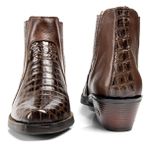 Bota Country Masculina Em Couro Nobre Legítimo Estampado Café Capelli