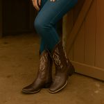 Bota Texana Feminina em Couro Legítimo MArrom Haras Kapell 