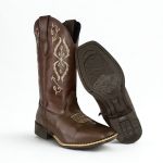 Bota Texana Feminina em Couro Legítimo MArrom Haras Kapell 