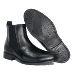 Combo Comendador Black Linha KPL Premium Botina + Chapéu + Porta Cartão + Chaveiro Todos Em Couro Legítimo
