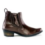 Bota Country Masculina Dallas Em Couro Legítimo Linha KPL Premium Cor Café 