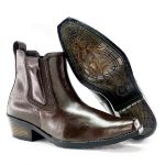Bota Country Masculina Dallas Em Couro Legítimo Linha KPL Premium Cor Café 