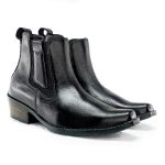 Bota Country Masculina Dallas Em Couro Legítimo Black Linha KPL Premium 