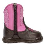 Bota Texana Infantil Unissex New Baby em Couro Legítimo Rosa Linha KPL Premium