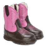 Bota Texana Infantil Unissex New Baby em Couro Legítimo Rosa Linha KPL Premium