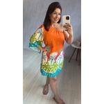 VESTIDO CURTO - NULA MANGA TANGERINA