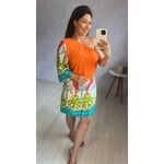 VESTIDO CURTO - NULA MANGA TANGERINA
