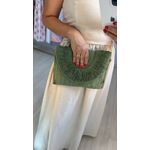BOLSA CARTEIRA DE PALHA - COR VERDE
