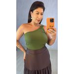 BLUSA REGATA CHARLOTE METAL - VERDE OLIVA