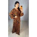 VESTIDO ANIMAL PRINT MANGA