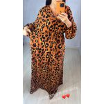 VESTIDO ANIMAL PRINT MANGA