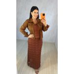 CONJUNTO TRICOT ANTIALERGICO MARROM