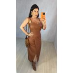VESTIDO MIDI COURINO MARROM