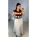 CROPPED TRICOT ONDAS MARROM
