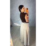 CROPPED TRICOT ONDAS MARROM