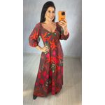 VESTIDO VIRGINIA - MARROM ESTAMPADO
