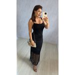 VESTIDO TULE MIDI PRETO