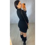 VESTIDO PRETO TUBINHO MANGA LONGA