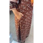 VESTIDO MARROM ESTAMPADO