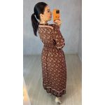 VESTIDO MARROM ESTAMPADO