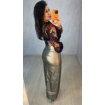 BLUSA FEMININA EM TULE MANGA LONGA FLORAL