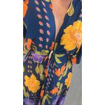 VESTIDO MIDI AZUL ESTAMPADO TUCANOS