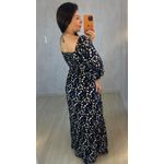 VESTIDO ESTAMPADO AZUL MARINHO